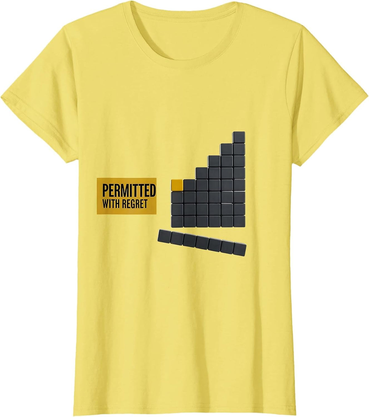 Permitted, With Regret Funny Periodic Table Chemistry T-Shirt - Lemon Yellow