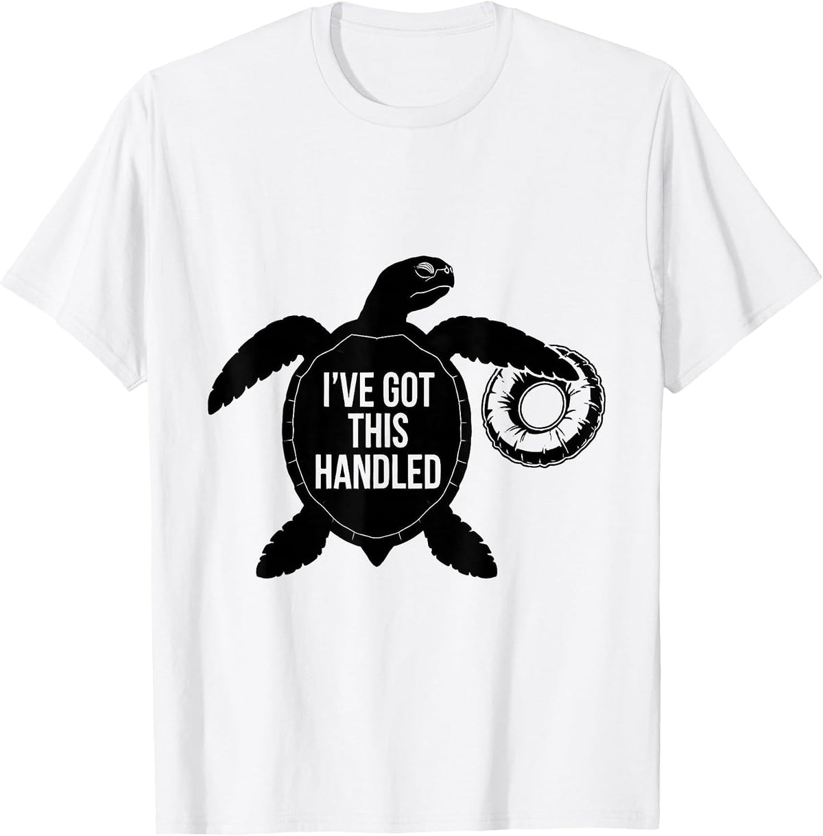 Men's I've Got This Handled Funny Sea Turtle Ocean Animal Beach T-Shirt - White