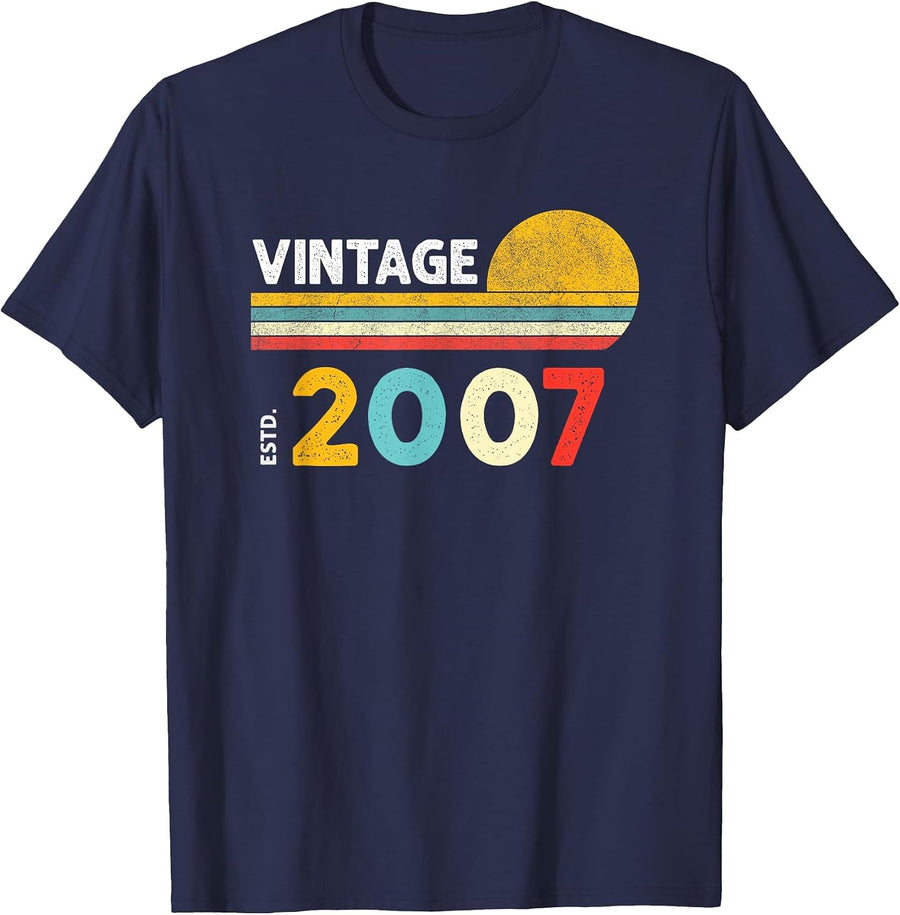 Vintage 2007 T-Shirt - Navy Blue