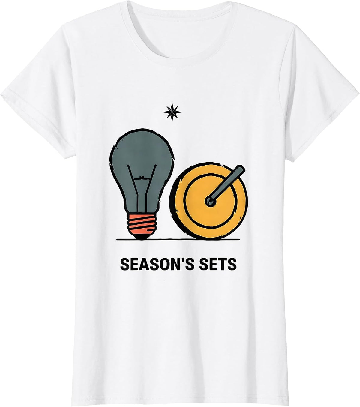 Season's Sets Funny Christmas Gym Workout Weightlifting T-Shirt - White