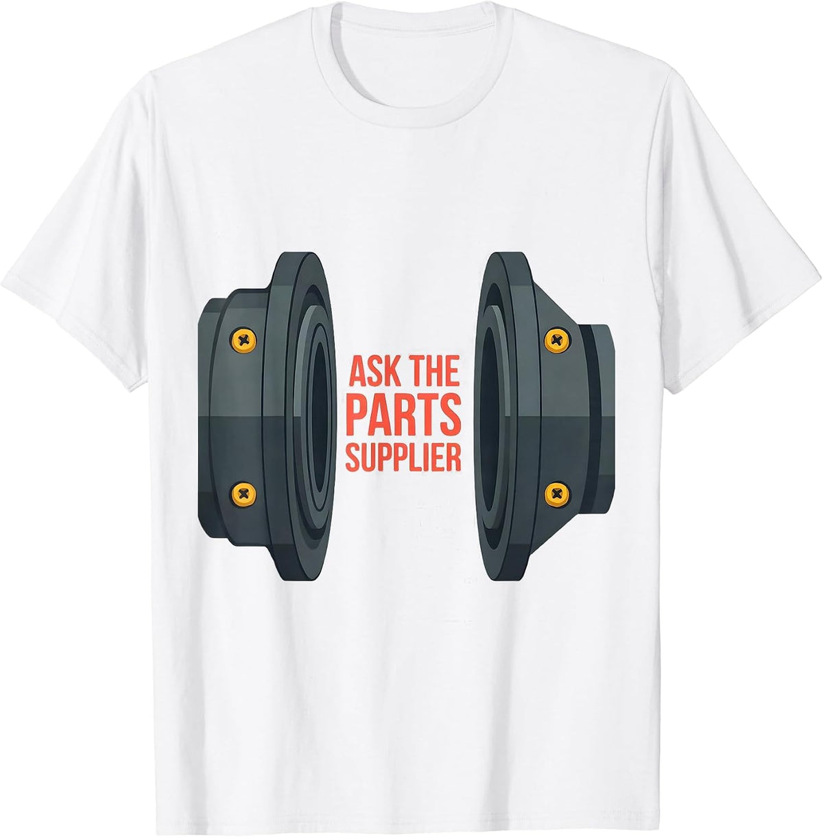 Men's Ask The Parts Supplier Funny Mechanic Skeleton Auto Repair T-Shirt - White