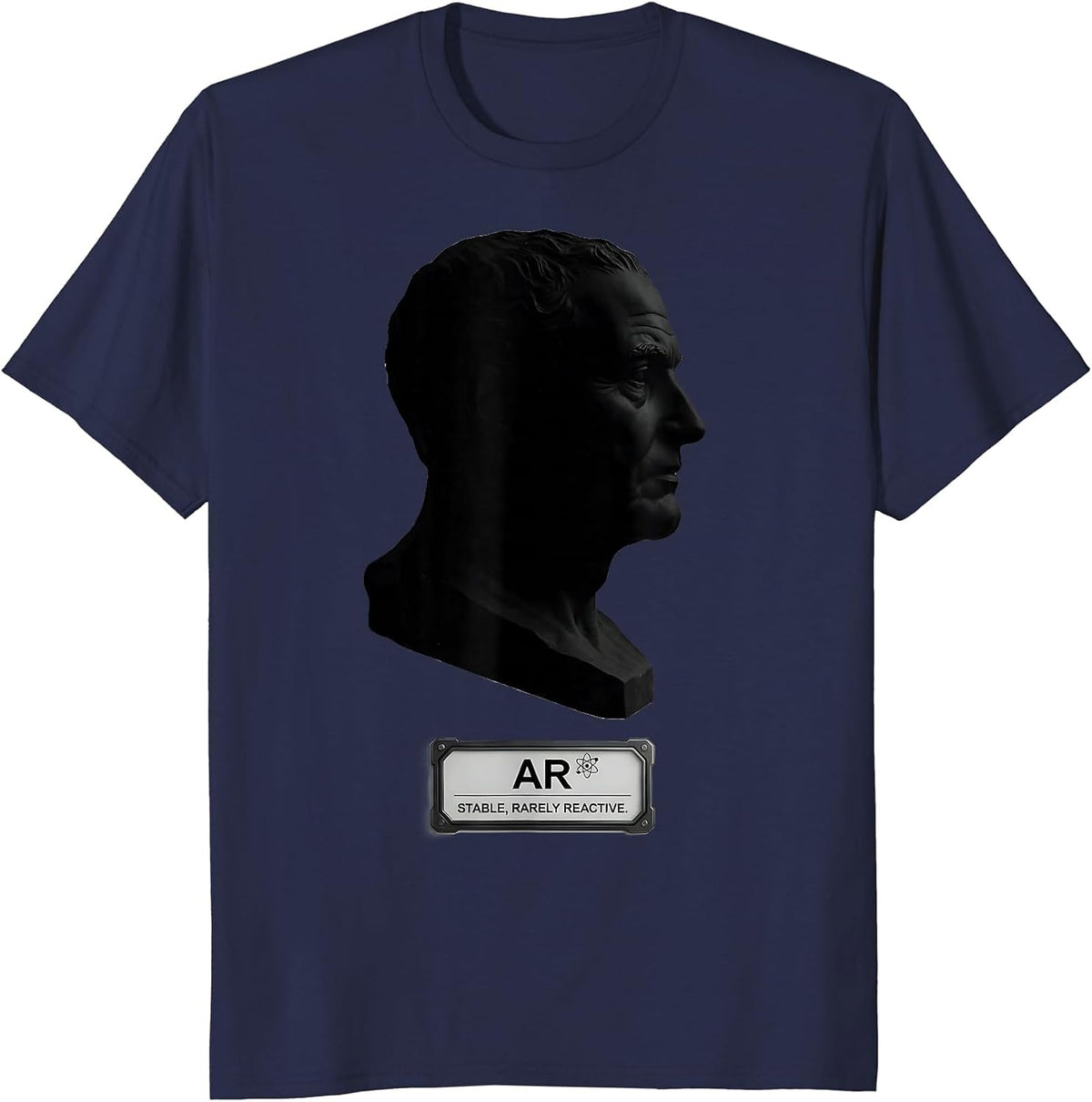 Men's Argon: Stable, Rarely Reactive Funny Chemistry Science Nerd T-Shirt - Navy Blue