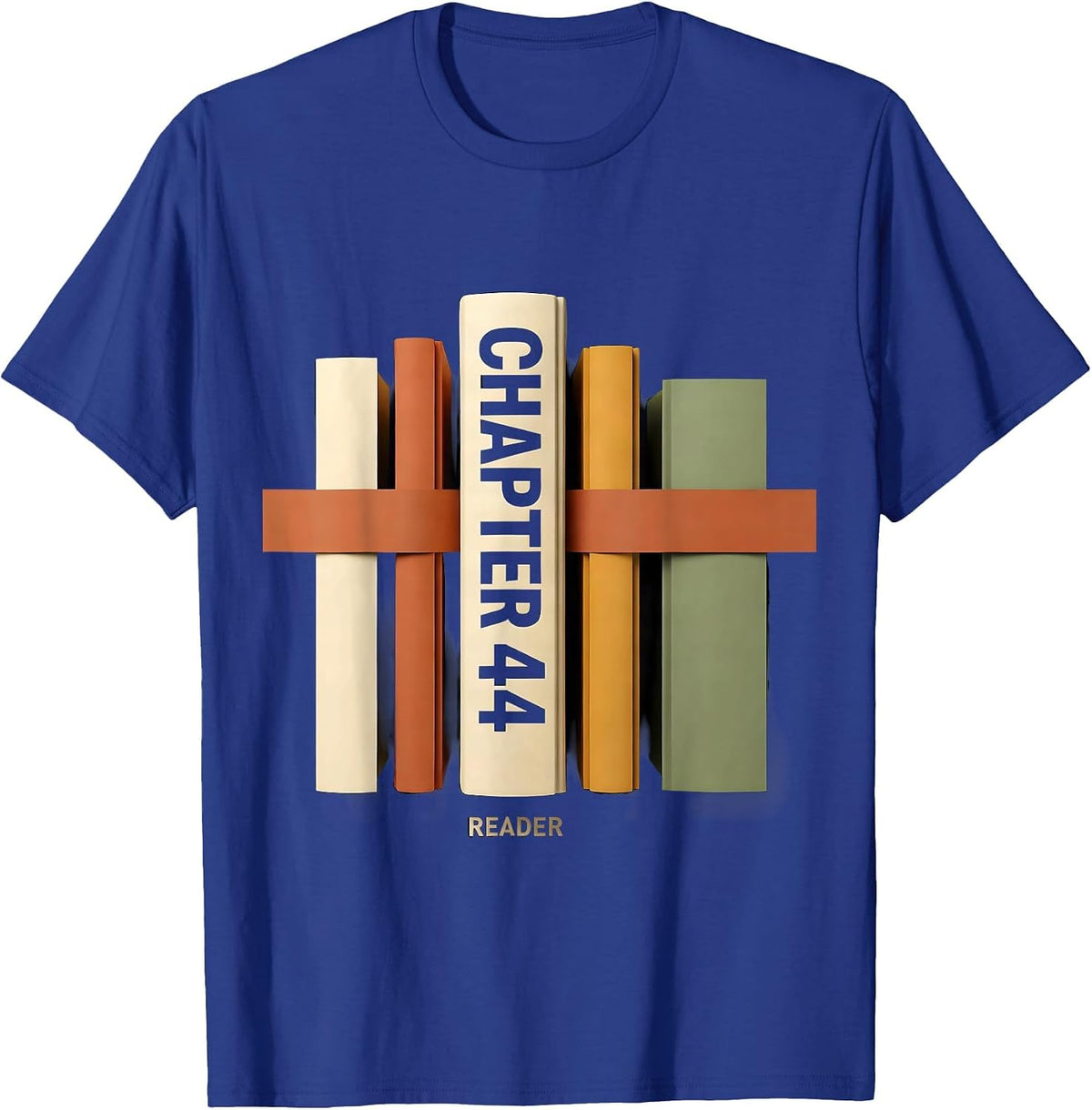 Men's Chapter 44 Reader Bookworm Birthday Milestone Gift T-Shirt - Royal Blue