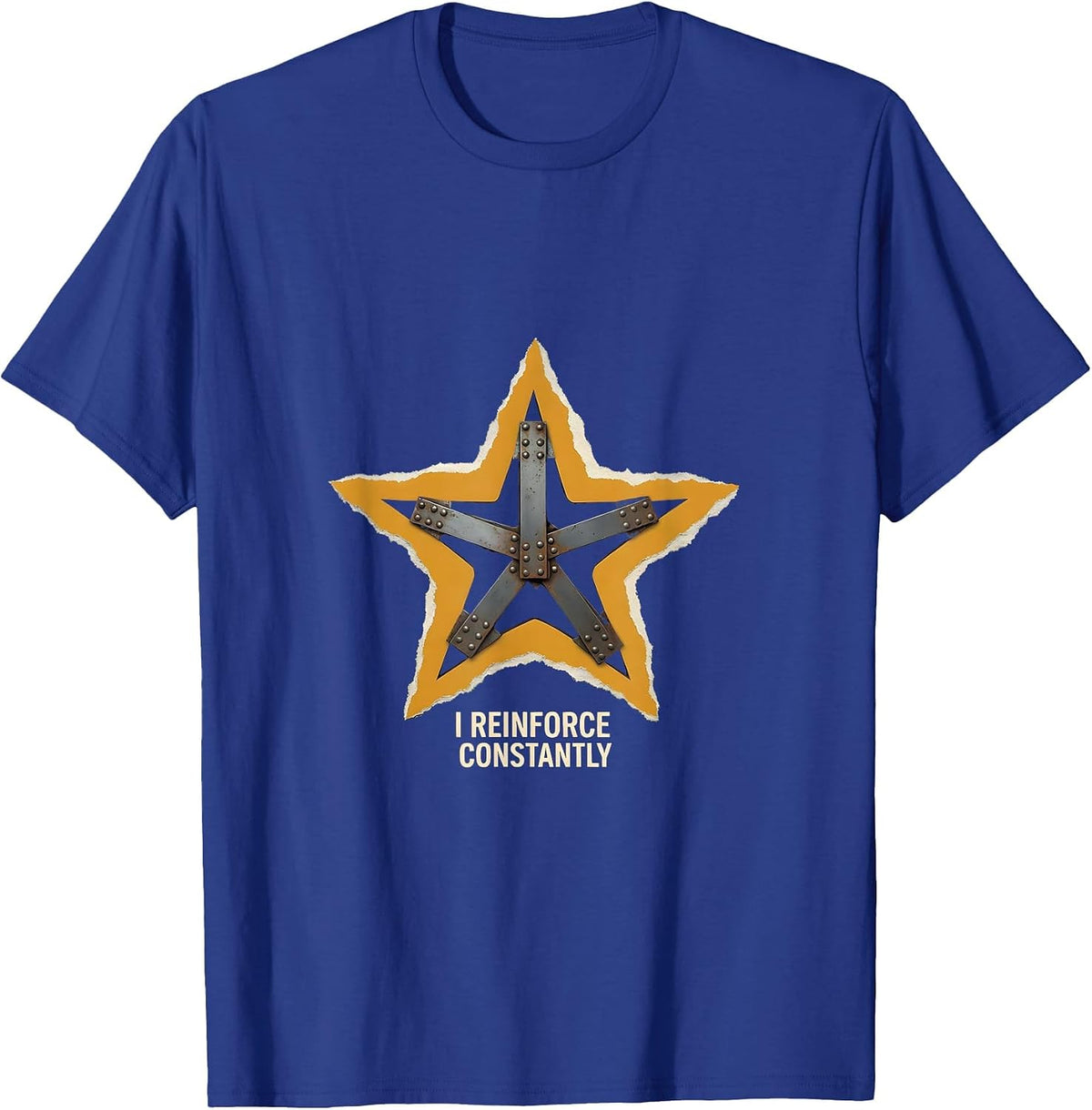 I Reinforce Constantly Funny Teacher Frog Back to School T-Shirt - Royal Blue