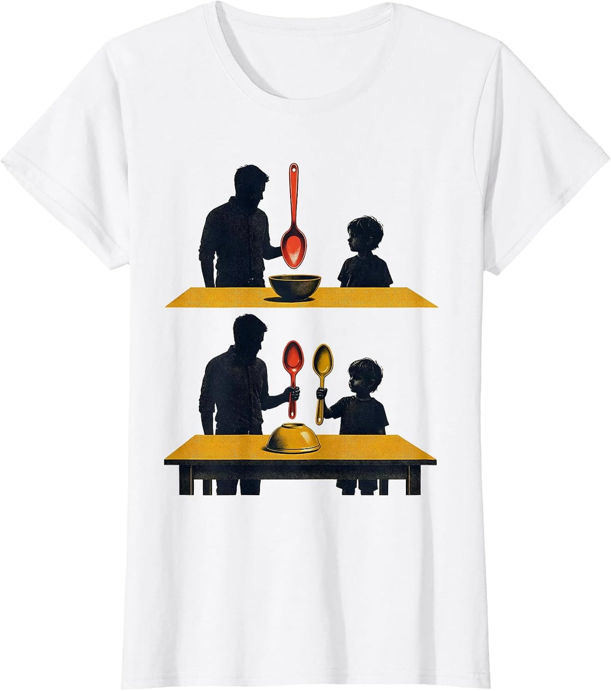 Stacked Kitchen Vignettes Funny Grammar Teacher Gift T-Shirt - White