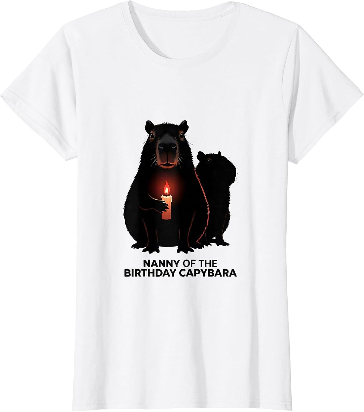Nanny Of The Birthday Capybara Kawaii Girl Animal Lover T-Shirt - White