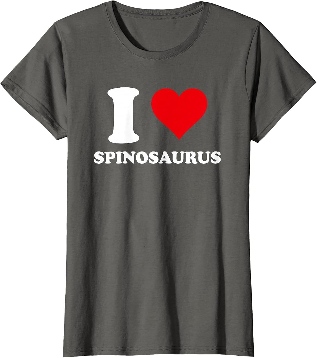 I Love Heart Spinosaurus Paleontology Costume T-Shirt - Asphalt Grey