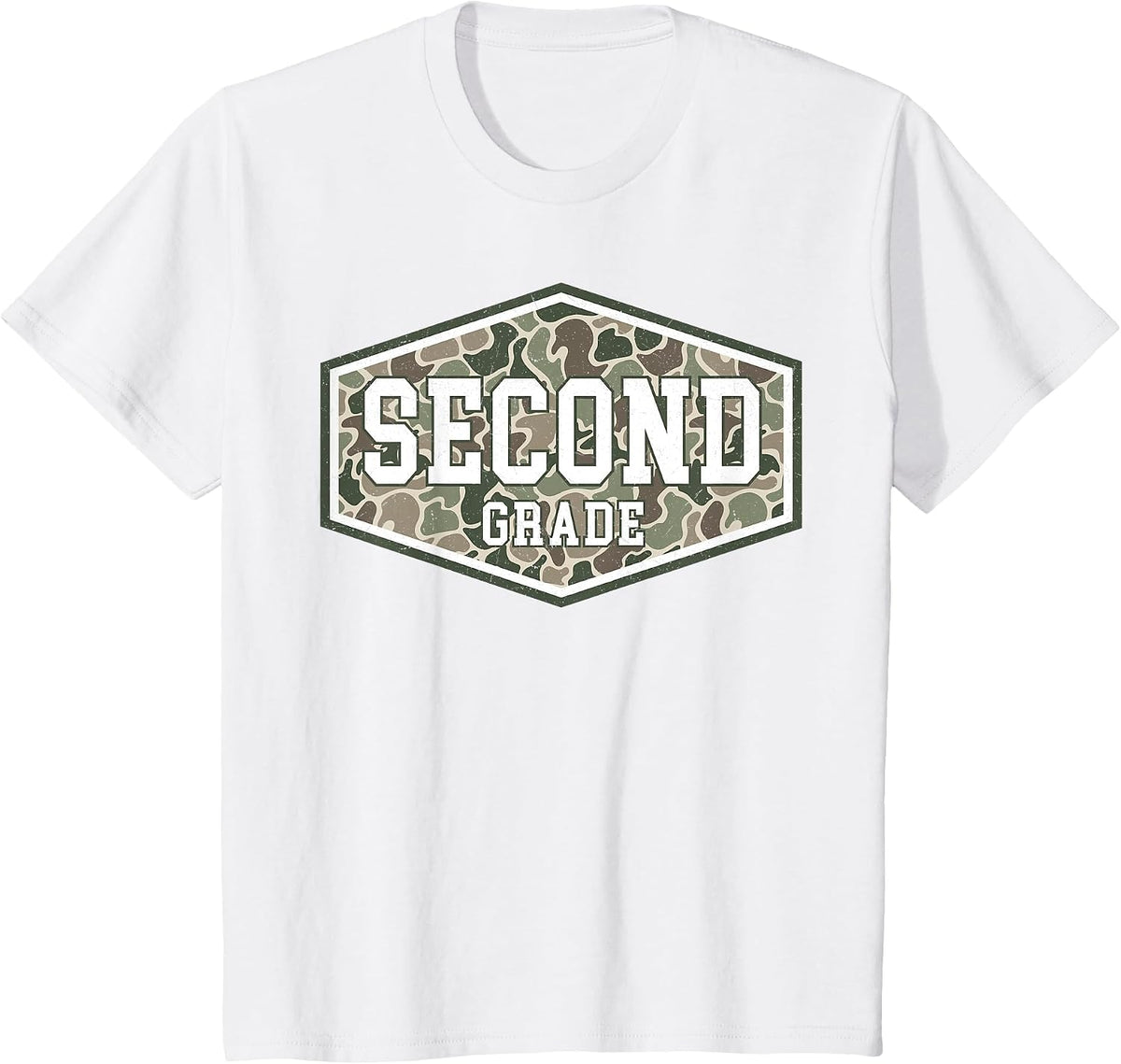 Camo Second Grade Teacher 2nd Grade Back to School Boys T-Shirt - White