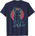 Corgi Pembroke Welsh Lover Dog Owner Retro Synthwave 80s T-Shirt - Navy Blue