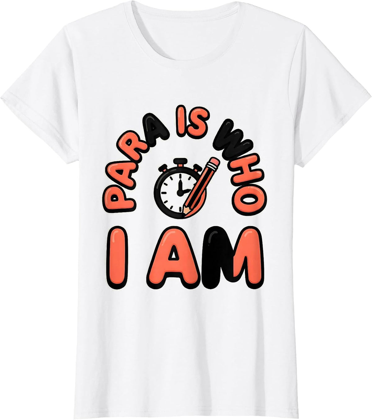 Para Is Who I Am Funny Paraprofessional Paraeducator T-Shirt - White