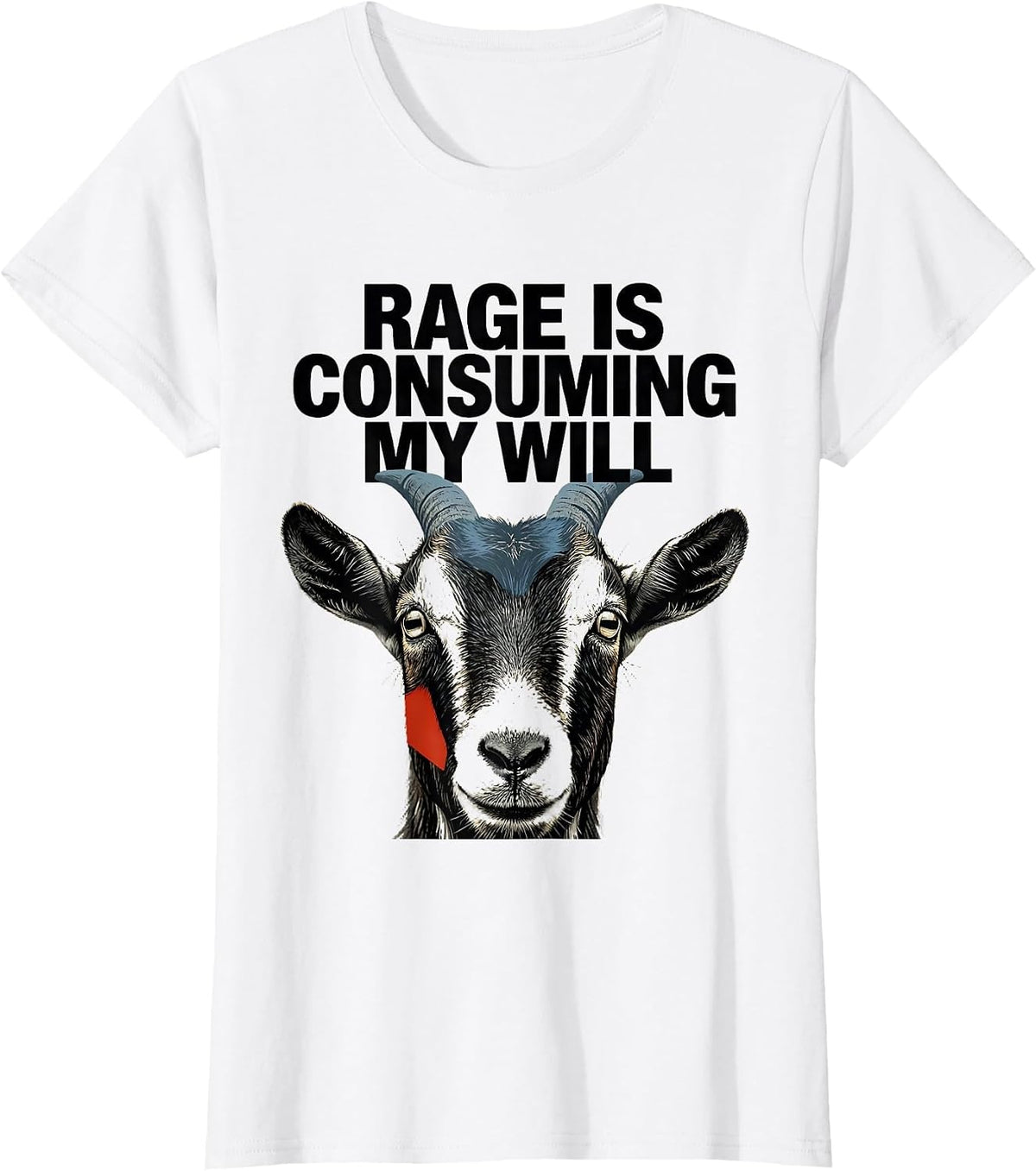 Women's Rage Is Consuming My Will Funny Cat Meme Humor T-Shirt - White