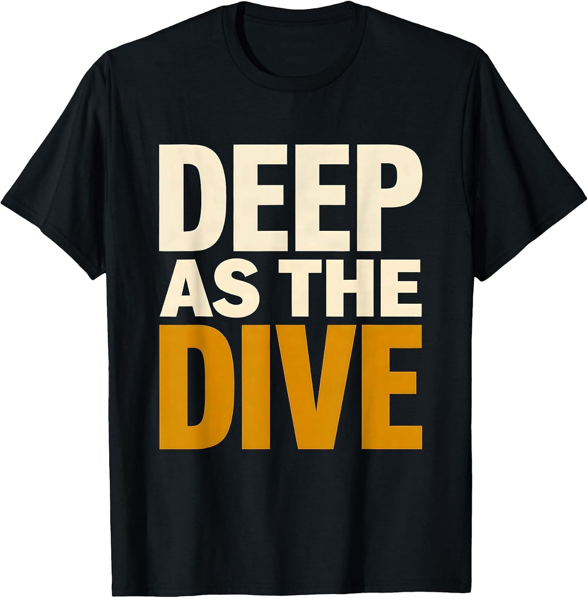 Men's Deep As The Dive Sea Turtle Lover Nautical Vacation Souvenir T-Shirt - Black