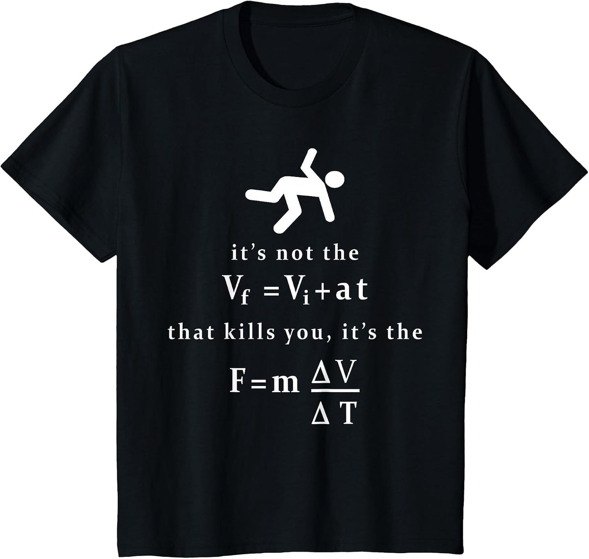 It's not the Fall that Kills You, It's the Landing. Tee T-Shirt - Black