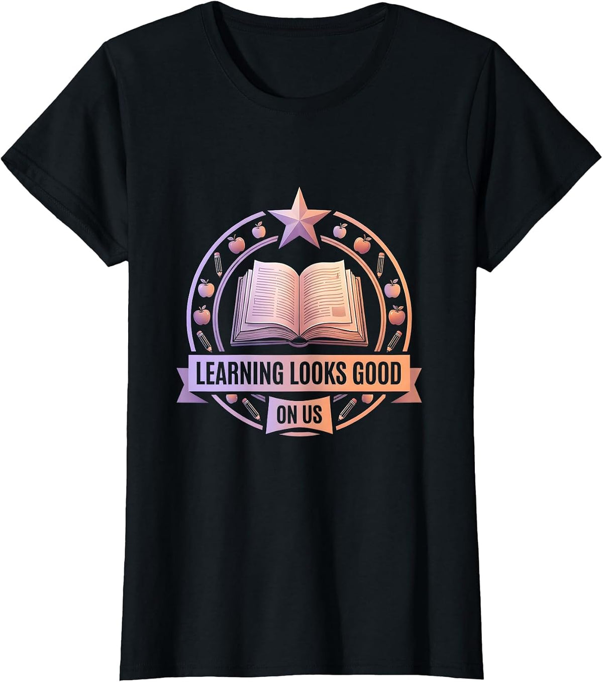Learning Looks Good On Us 2nd Grade Teacher T-Shirt - Black