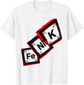Men's KNiFe New Wave Typography Chemistry Science Student Humor T-Shirt - White