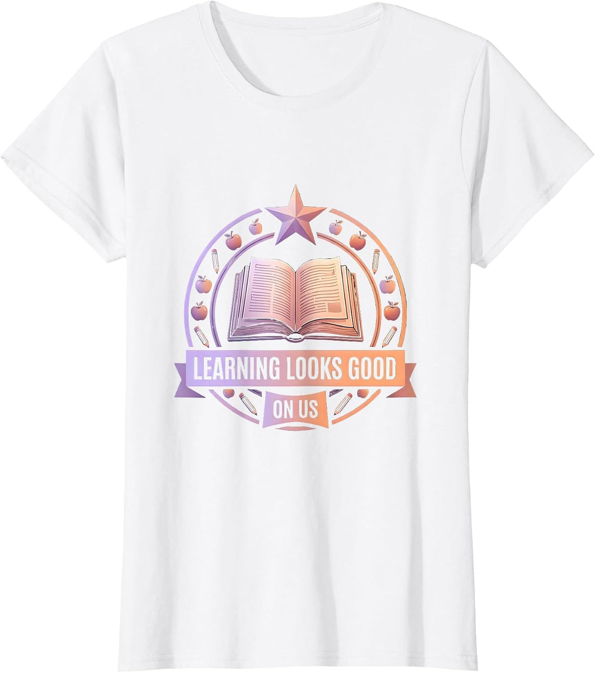 Learning Looks Good On Us 2nd Grade Teacher T-Shirt - White