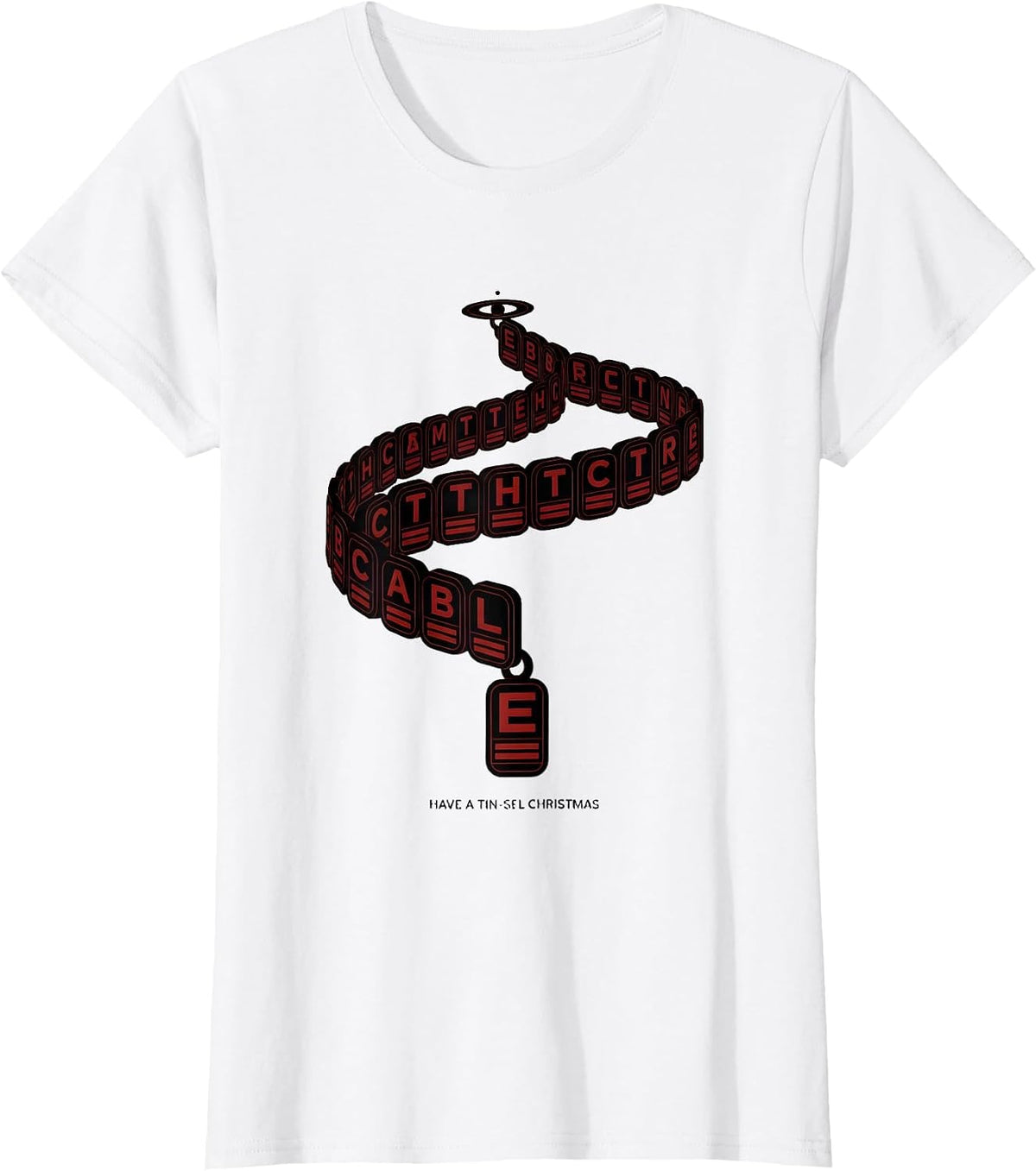 Have A Tin-sel Christmas Geometric Science Teacher Christmas T-Shirt - White