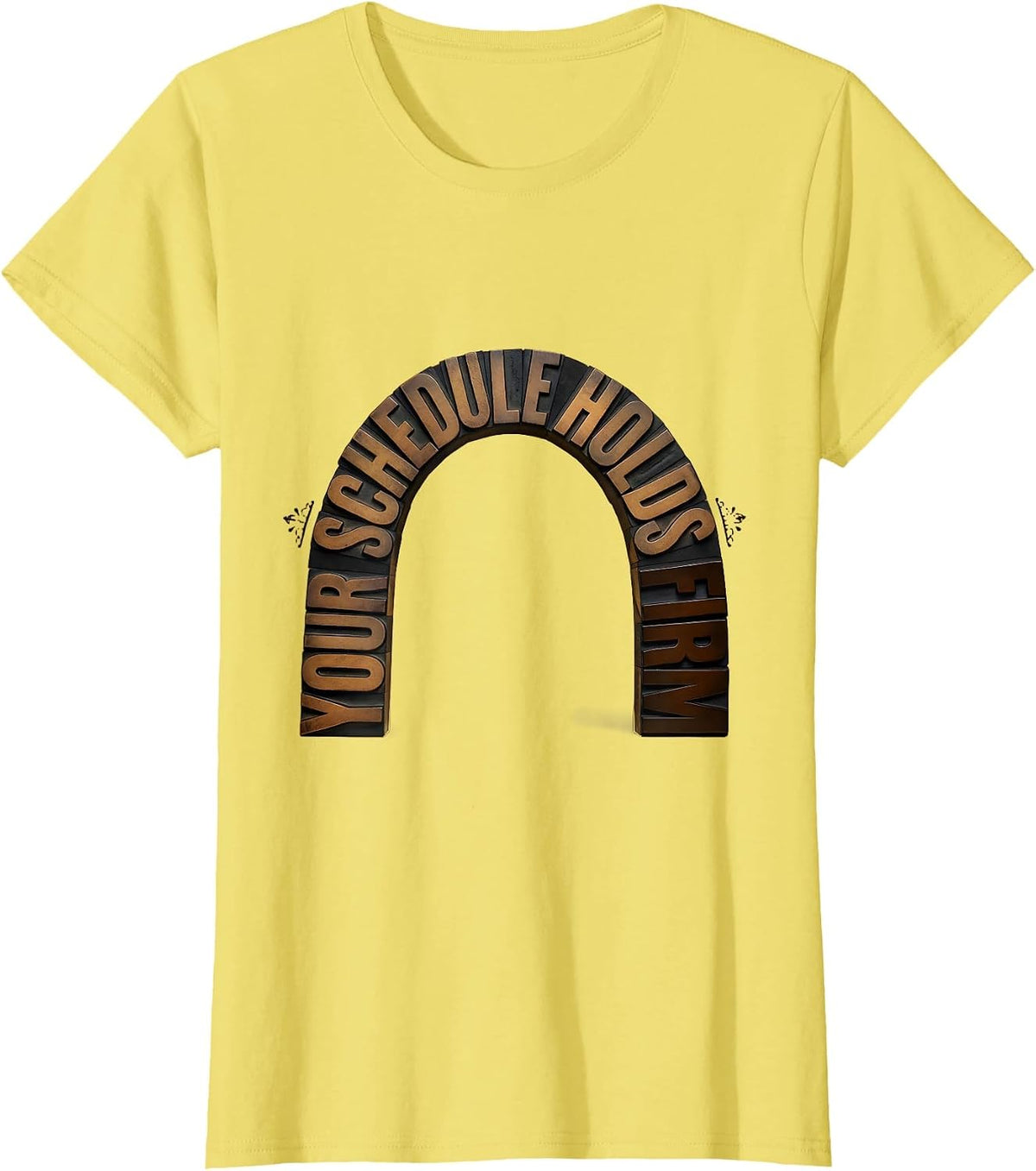 Your Schedule Holds Firm Groovy School Counselor Funny T-Shirt - Lemon Yellow
