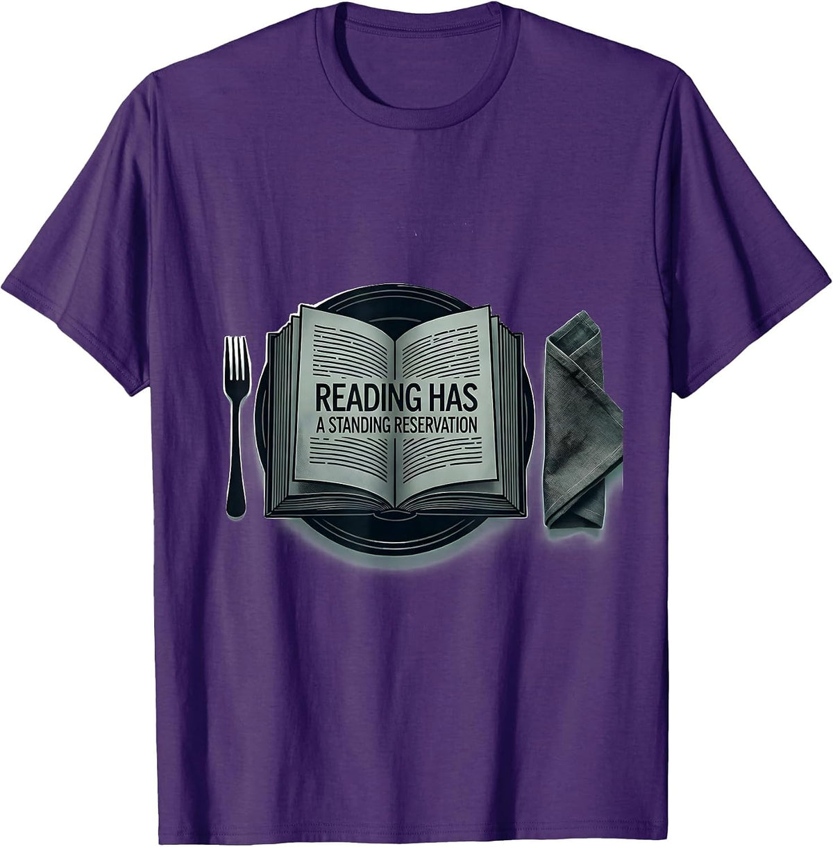Men's Reading Has A Standing Reservation Funny Bookworm Reader T-Shirt - Purple