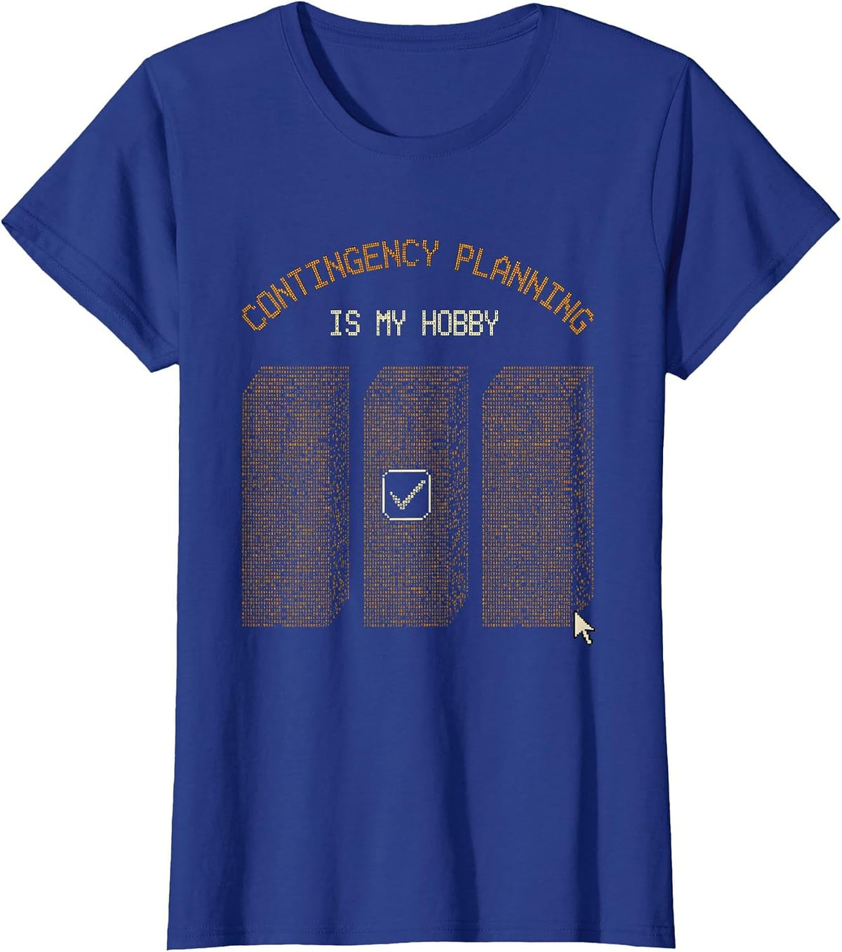 Women's Contingency Planning Is My Hobby Funny English Teacher Owl T-Shirt - Royal Blue