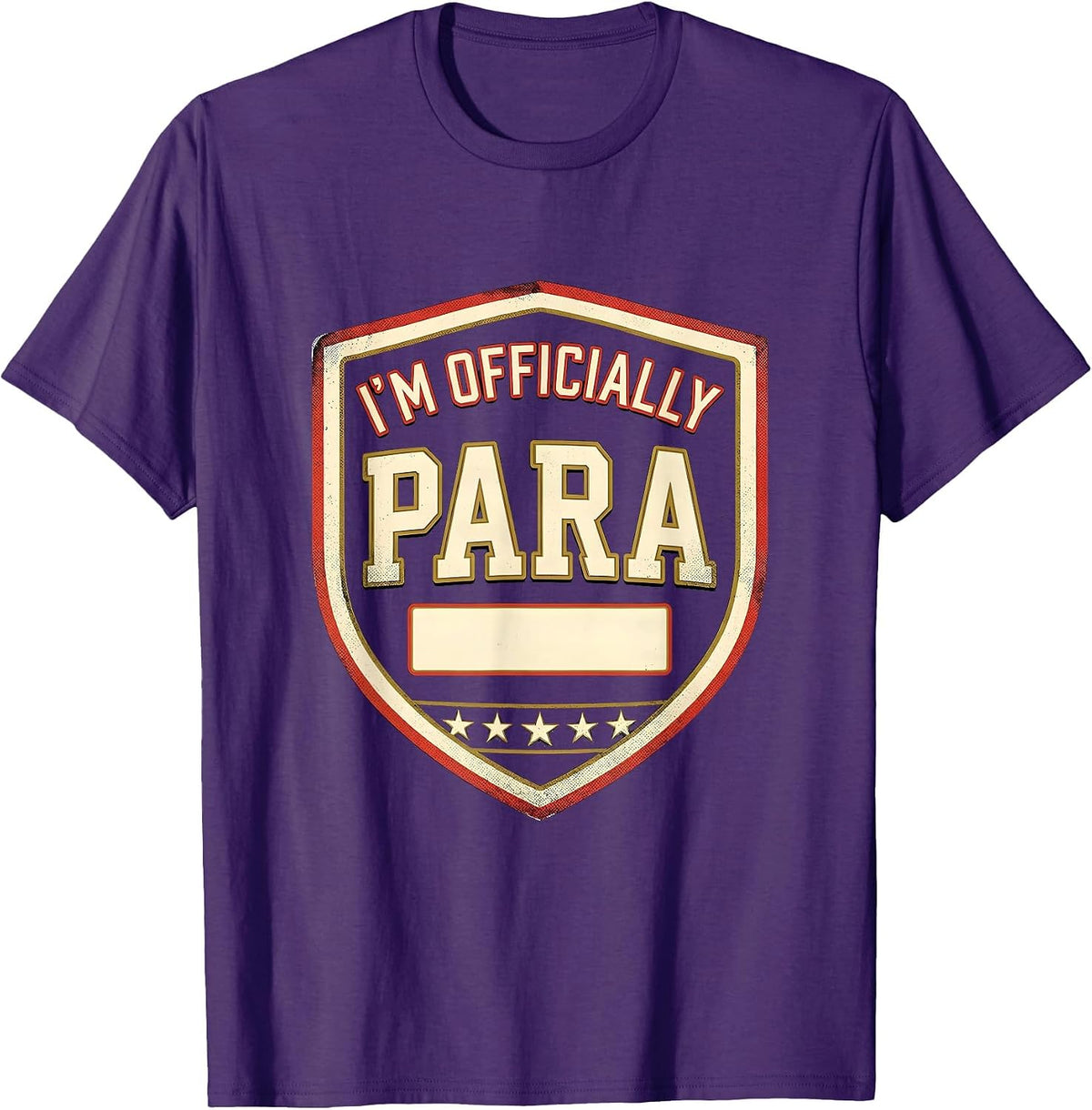 Men's I'm Officially Para Funny Paraeducator Support Staff Humor T-Shirt - Purple