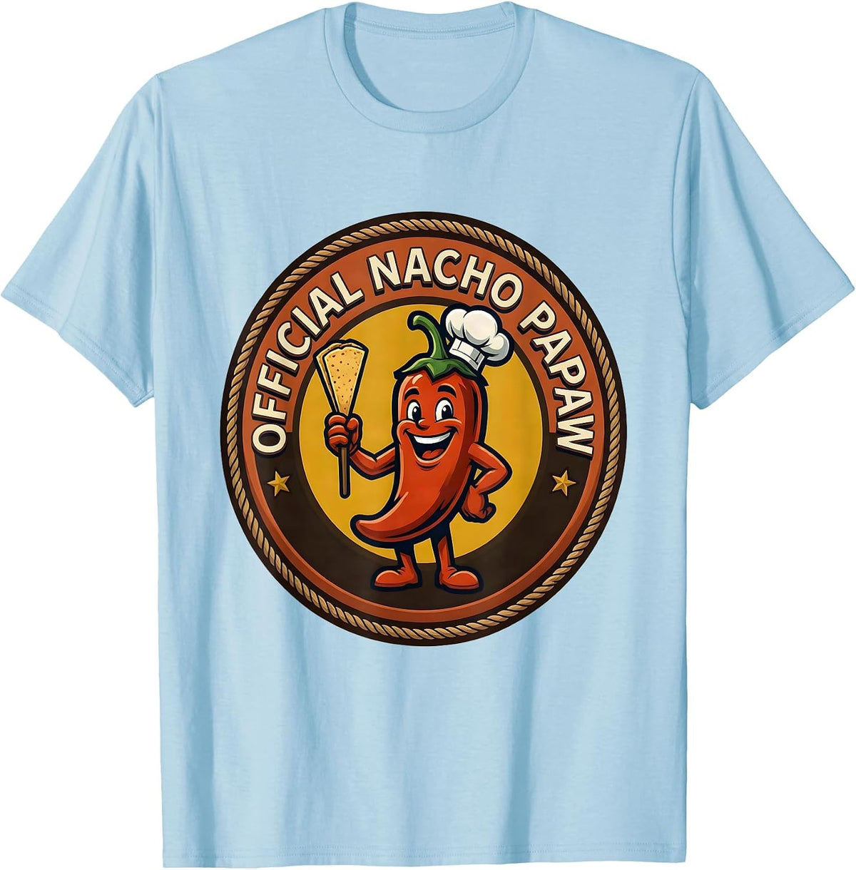 Men's Official Nacho Papaw Funny Grandpa Mexican Cinco De Mayo T-Shirt - Baby Blue