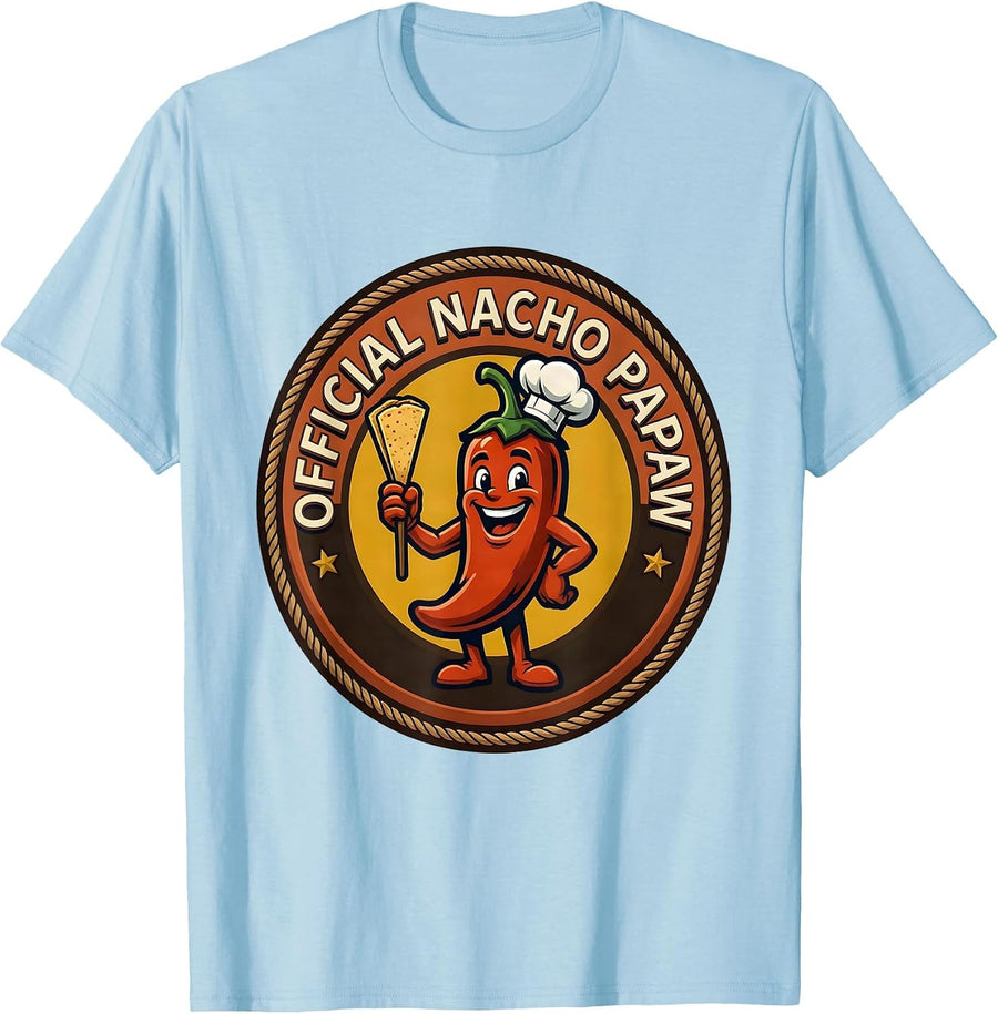 Men's Official Nacho Papaw Funny Grandpa Mexican Cinco De Mayo T-Shirt - Baby Blue