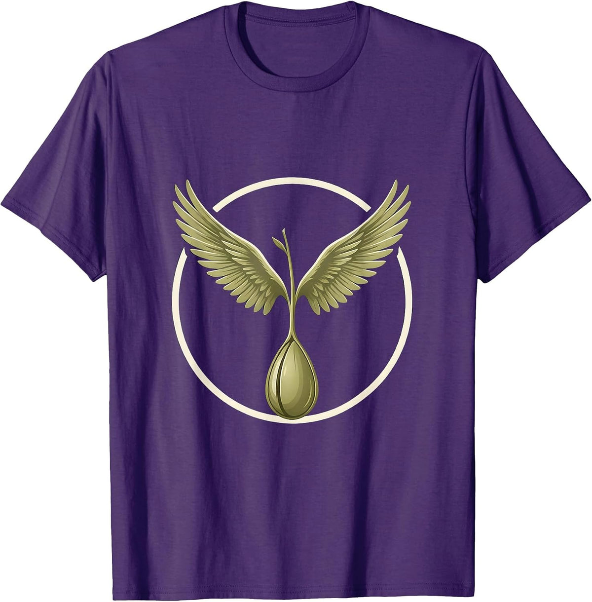 Men's School Counselor Sprouting Wings Growth Design T-Shirt - Purple