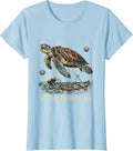 Women's Maybe Straws Were Useful To Turtles Funny Vintage Sea Turtle T-Shirt - Baby Blue