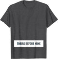 Men's Theirs Before Mine Funny Sea Turtle Souvenir Vacation T-Shirt - Dark Heather Grey