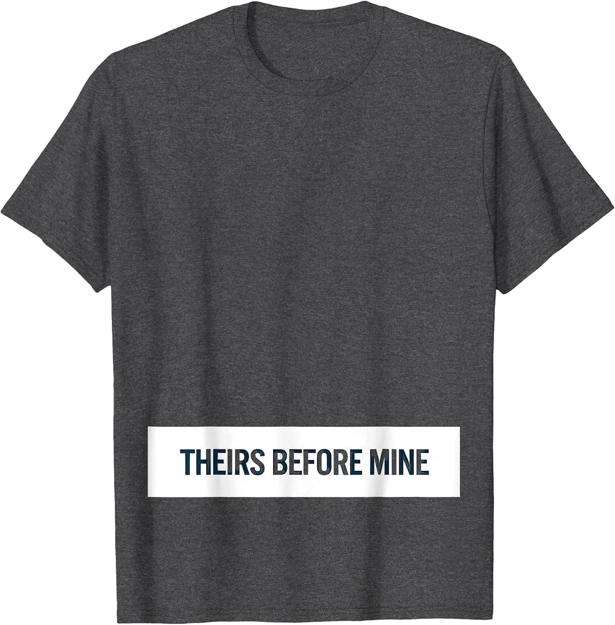 Men's Theirs Before Mine Funny Sea Turtle Souvenir Vacation T-Shirt - Dark Heather Grey