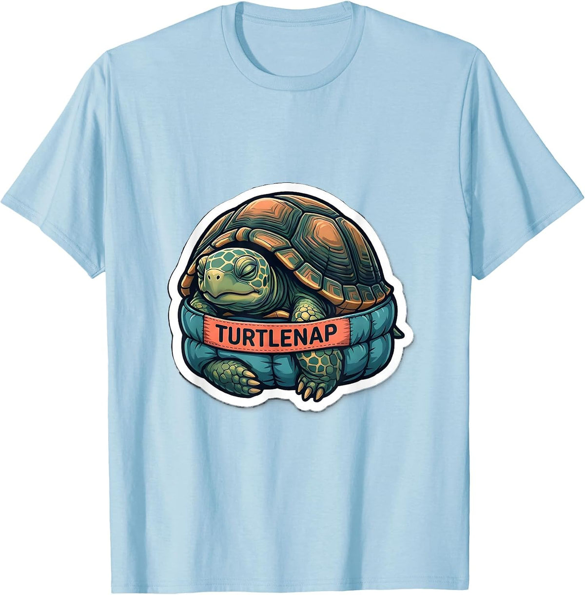 Turtlenap Official Sleepshirt Sleeping Turtle Pajama Animal T-Shirt - Baby Blue