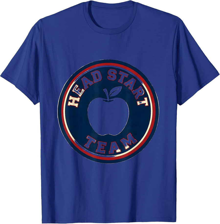 Head Start Team Preschool Teacher Early Childhood Education T-Shirt - Royal Blue