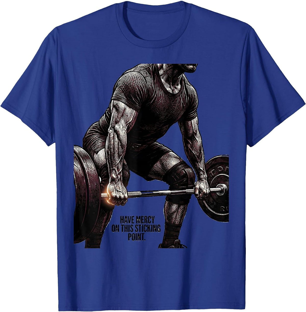 Men's Have Mercy On This Sticking Point Gothic Christian T-Shirt - Royal Blue