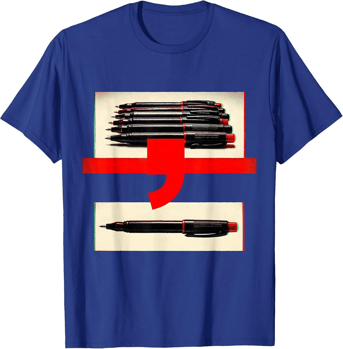 Correction Desk Registers Grammar Teacher Humor Gift T-Shirt - Royal Blue