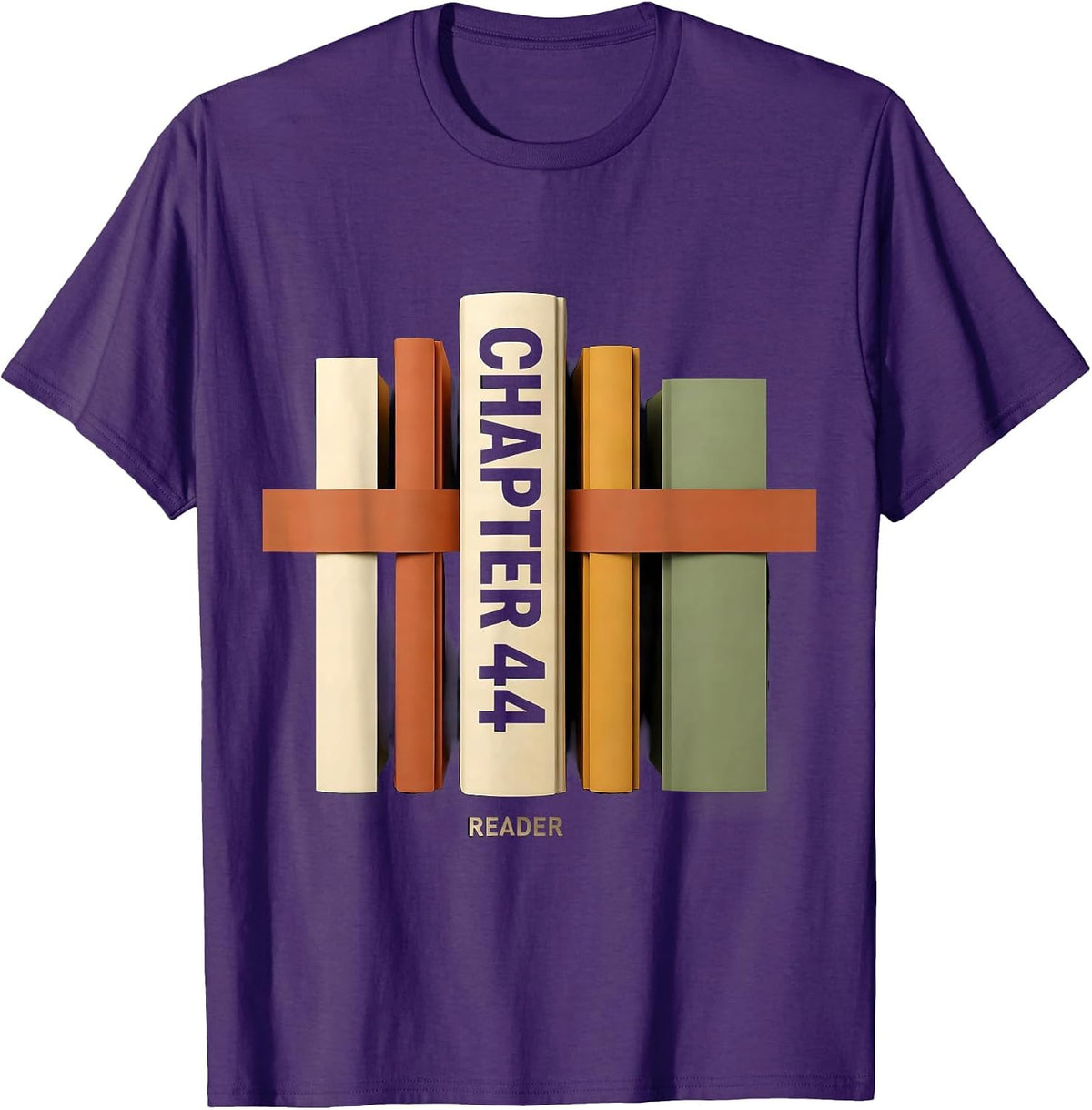 Men's Chapter 44 Reader Bookworm Birthday Milestone Gift T-Shirt - Purple
