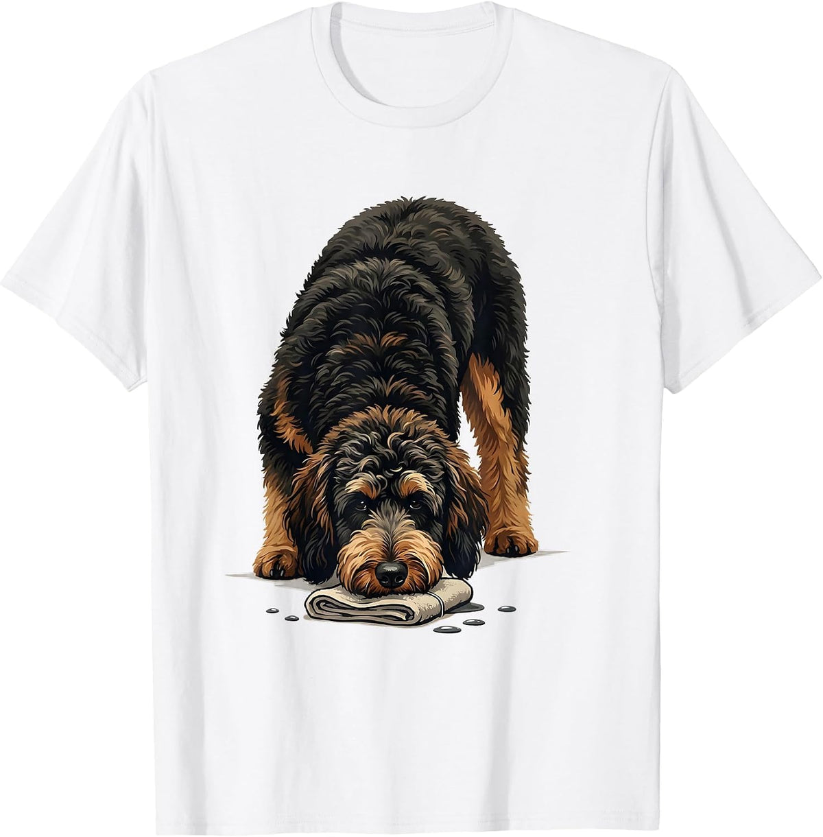 Men's Bernedoodle Jowls Humor Bernese Mountain Dog Owner T-Shirt - White