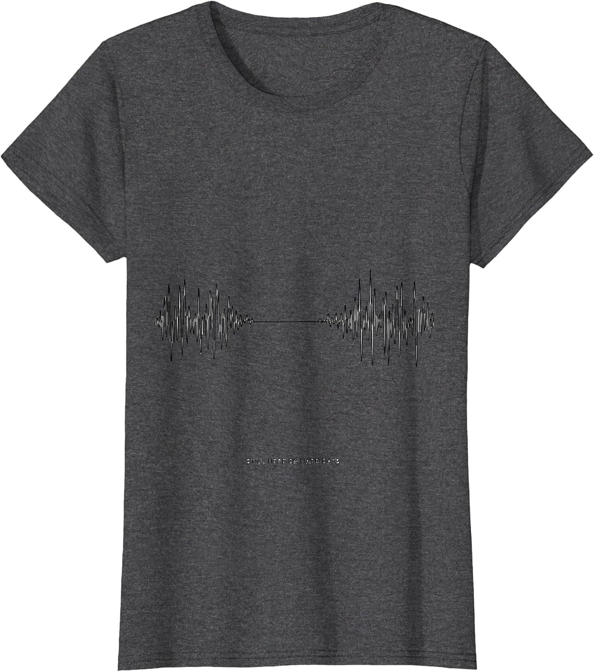 Women's Still Here On Hard Days Inspirational Mental Health T-Shirt - Dark Heather Grey