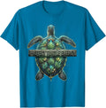 Protect Turtle Energy Ocean Wildlife Design T-Shirt - Sapphire Blue