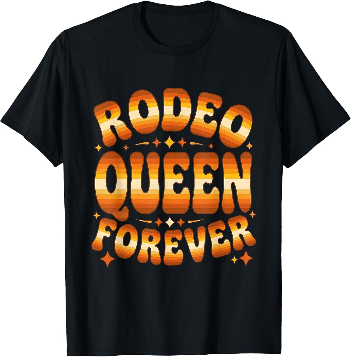 Men's Rodeo Queen Forever Cowgirl Design T-Shirt - Black