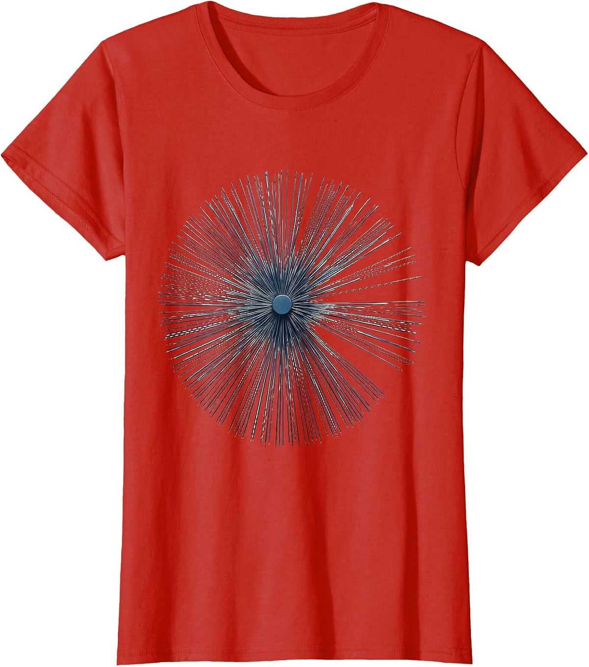 Acupuncture Needles Sunburst Physical Therapy T-Shirt - Red