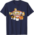Ramen Sushi Corgi Dog T-Shirt - Navy Blue