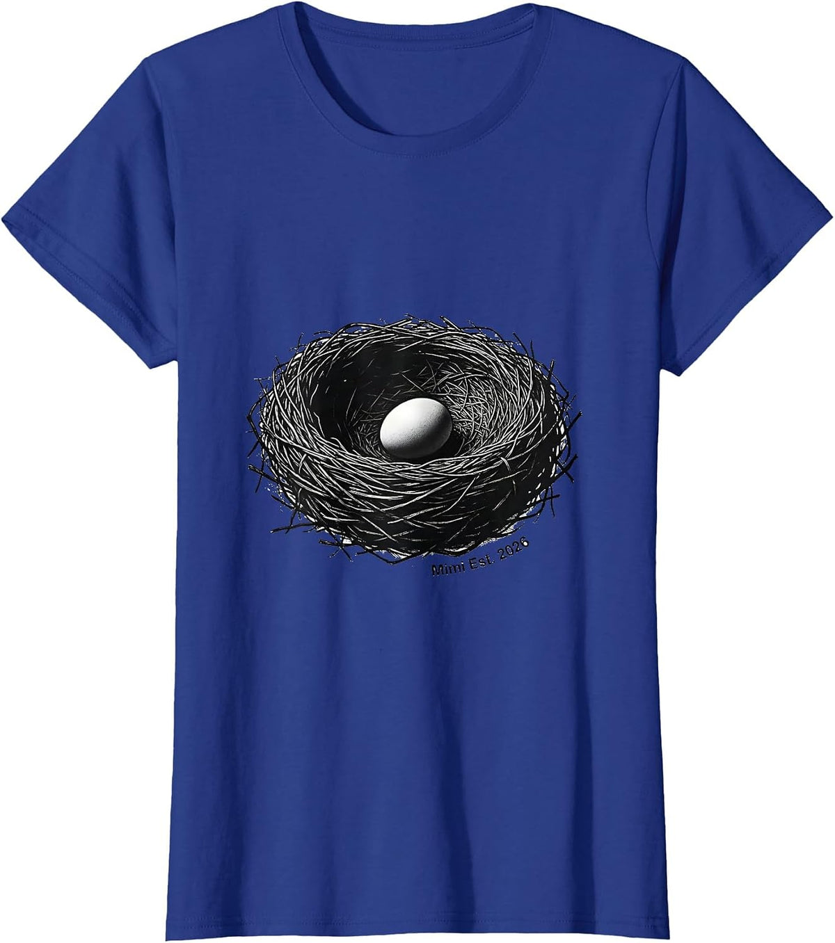 Women's Mimi Est 2026 Funny First Time Grandma Grandmother Spoiling T-Shirt - Royal Blue