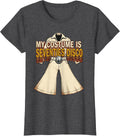 Women's My Costume Is Seventies Disco Vintage Retro Disco Daddy T-Shirt - Dark Heather Grey