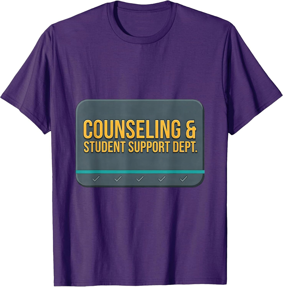 Men's Counseling & Student Support Dept Funny School Counselor T-Shirt - Purple