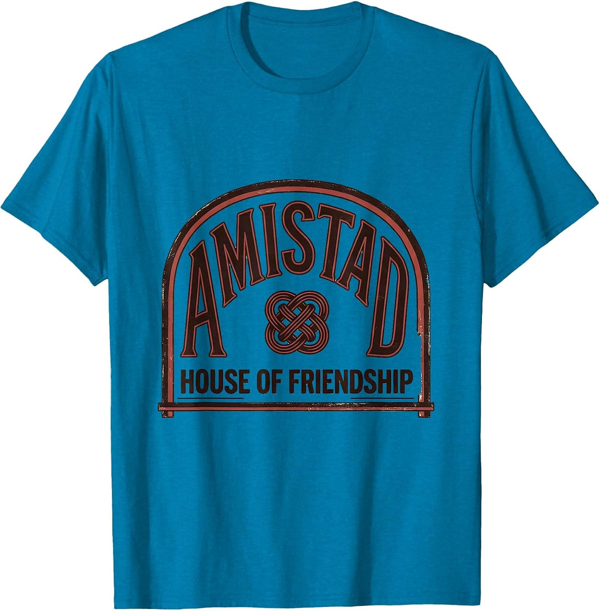 Amistad House of Friendship Vintage Teachers Students School T-Shirt - Sapphire Blue