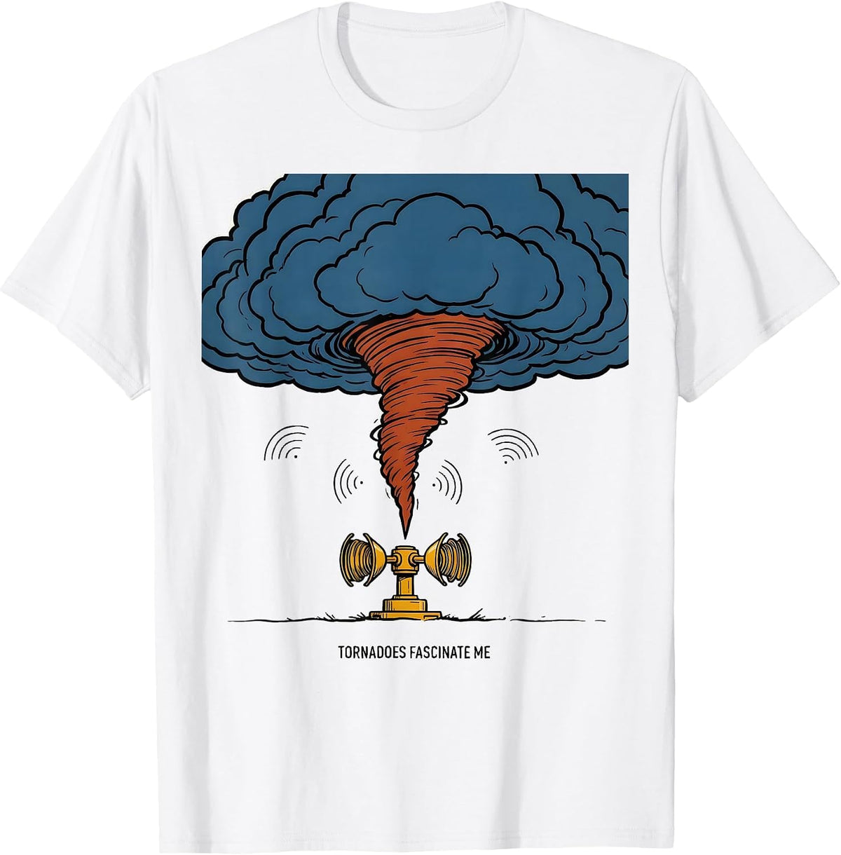 Men's Tornadoes Fascinate Me Funny Storm Chaser Meteorology Humor T-Shirt - White