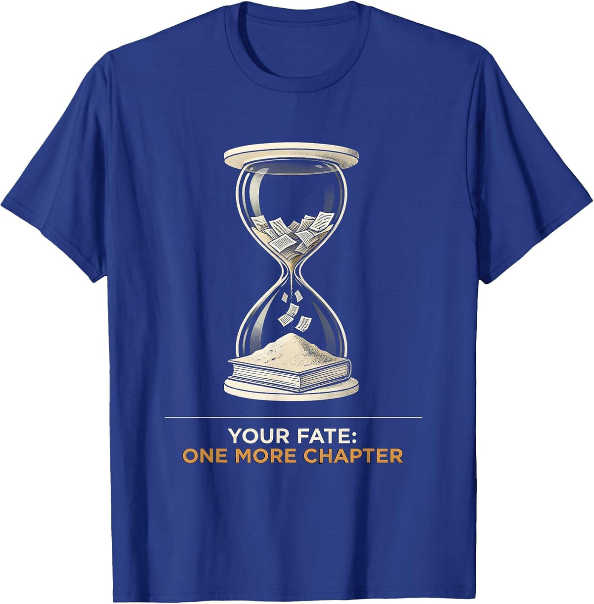 Your Fate: One More Chapter Editorial Conceptual Bookworm T-Shirt - Royal Blue