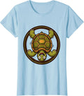 Women's Funny Turtle Flipped Upside Down Graphic T-Shirt - Baby Blue