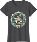 Women's Baby Sea Turtle Hatching Moonlit Beach Hawaiian T-Shirt - Dark Heather Grey